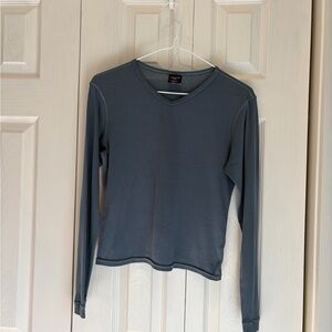 Patagonia Women's Green/Grey Capilene Long Sleeve Top